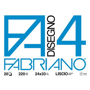 ALBUM DA DISEGNO FABRIANO F4 LISCIO 24 X 33 CM 220 GR MQ