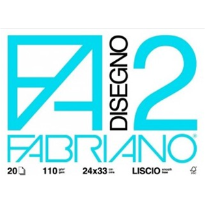 ALBUM DA DISEGNO FABRIANO F2 LISCIO 24 X 33 CM 110 GR MQ