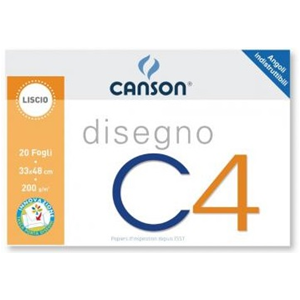 ALBUM DA DISEGNO CANSON C4 LISCIO 33 X 48 CM 200 GR MQ