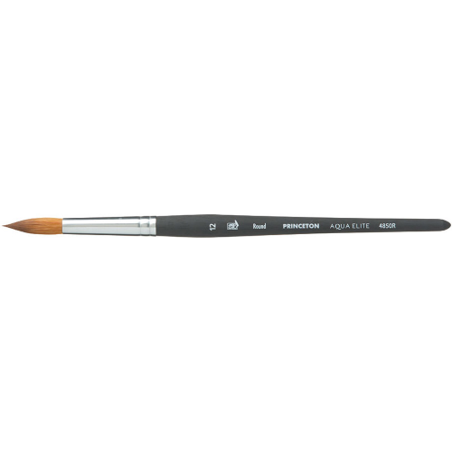 PENNELLO PRINCETON AQUA ELITE SERIE 4850R - TONDO SINTETICO EXTRA FINE IMIT. MARTORA KOLINSKY MANICO CORTO