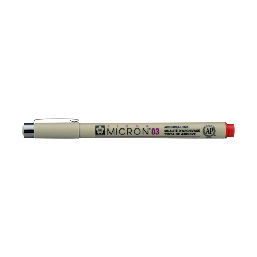 PENNA A INCHIOSTRO PIGMENTATO PIGMA MICRON 03 PUNTA MM 0.35 SAKURA