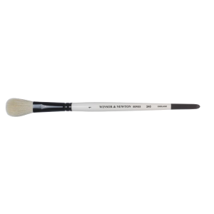 PENNELLO WINSOR & NEWTON SERIE 240 - MOP PER LAVATURE IN PELO DI CAPRA BIANCO MANICO CORTO