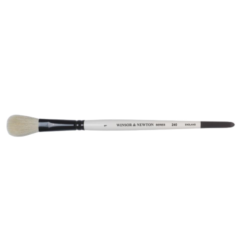 PENNELLO WINSOR & NEWTON SERIE 240 - MOP PER LAVATURE IN PELO DI CAPRA BIANCO MANICO CORTO