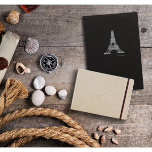 ALBUM CARTA PER TECNICHE MISTE BIANCA CON COPERTINA IN TELA NATURALE CM 20 X 20 GR MQ 180 ART JOURNAL GOLDLINE CLAIREFONTAINE