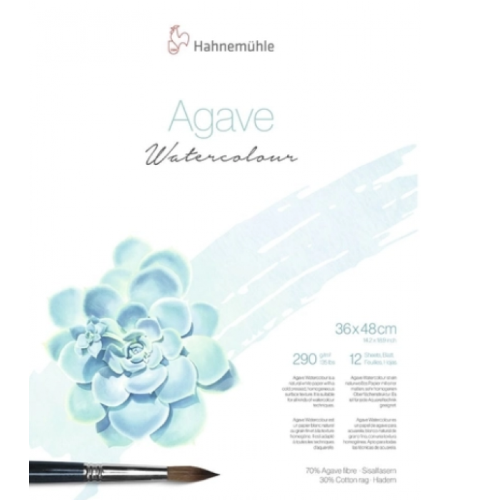 BLOCCO CARTA PER ACQUERELLO GR MQ 290 AGAVE WATERCOLOUR HAHNEMUHLE