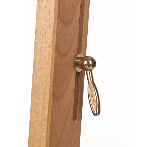 CAVALLETTO STUDIO GRANDE CON CASSETTO PORTACOLORI IN LEGNO MASSELLO DI FAGGIO M/06 MABEF
