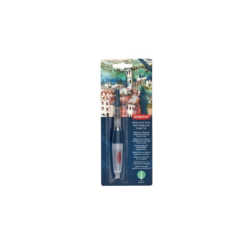 PENNA CON SERBATOIO D'ACQUA PUNTA PENNELLO FINE MM 2 PUSH BUTTON WATERBRUSH DERWENT