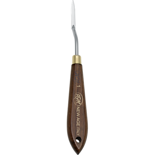 SPATOLA IN ACCIAIO PER PITTURA MANICO IN LEGNO NEW AGE RGM