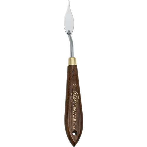 SPATOLA IN ACCIAIO PER PITTURA MANICO IN LEGNO NEW AGE RGM