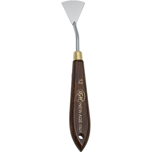 SPATOLA IN ACCIAIO PER PITTURA MANICO IN LEGNO NEW AGE RGM