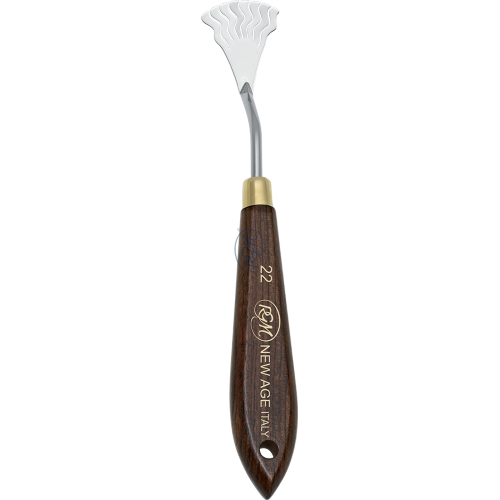 SPATOLA IN ACCIAIO PER PITTURA MANICO IN LEGNO NEW AGE RGM