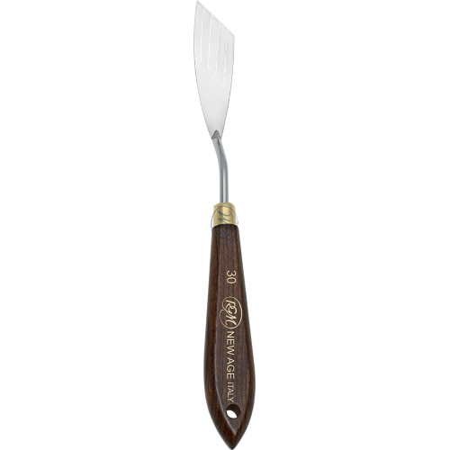 SPATOLA IN ACCIAIO PER PITTURA MANICO IN LEGNO NEW AGE RGM