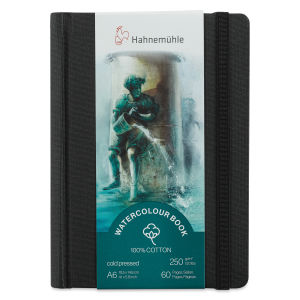 BLOCCO CARTA PER ACQUERELLO CON COPERTINA RIGIDA GR MQ 250 100% COTONE GRANA FINA WATERCOLOUR BOOK HAHNEMUHLE