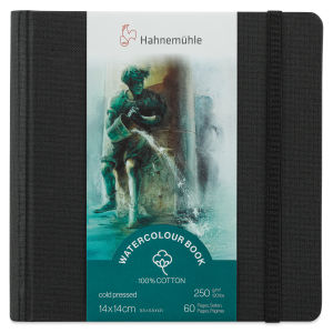 BLOCCO CARTA PER ACQUERELLO CON COPERTINA RIGIDA GR MQ 250 100% COTONE GRANA FINA WATERCOLOUR BOOK HAHNEMUHLE
