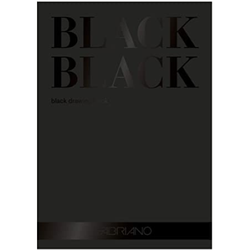 BLOCCO CARTA DA DISEGNO GRANA LISCIA A4 CM 21 X 29,7 GR MQ 300 FABRIANO BLACK BLACK