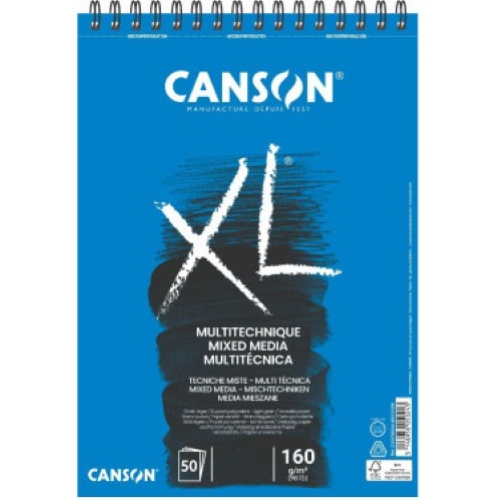 BLOCCO CARTA PER TECNICHE MISTE CANSON XL MIXED MEDIA 160 GR MQ