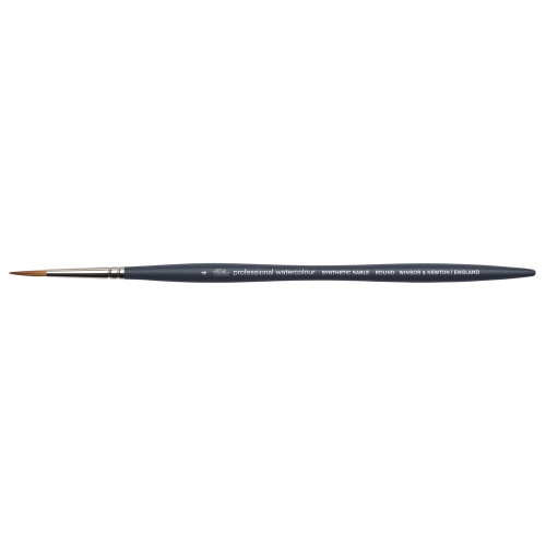 PENNELLO WINSOR & NEWTON PROFESSIONAL SERIE 50111 - TONDO SINTETICO IMIT. MARTORA MANICO CORTO