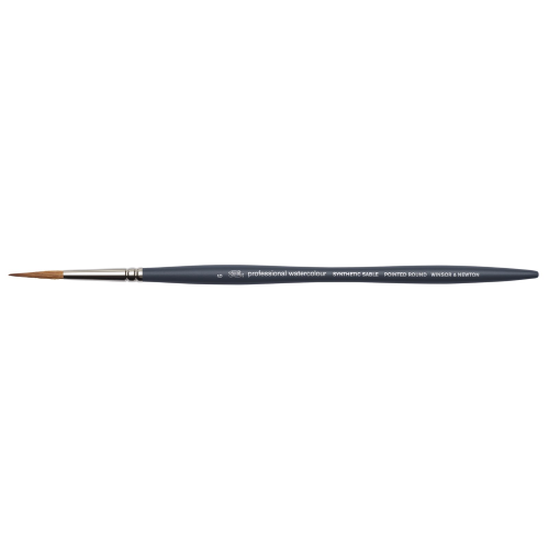 PENNELLO WINSOR & NEWTON PROFESSIONAL SERIE 50112 - PUNTA FINE TONDO SINTETICO IMITAZIONE MARTORA MANICO CORTO