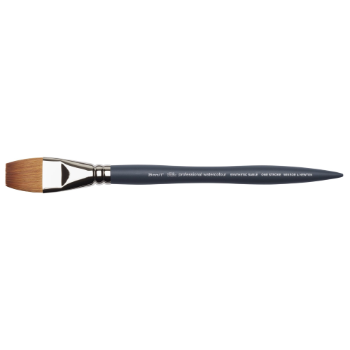 PENNELLO WINSOR & NEWTON PROFESSIONAL SERIE 50116 - PIATTO SINTETICO IMITAZIONE MARTORA MANICO CORTO