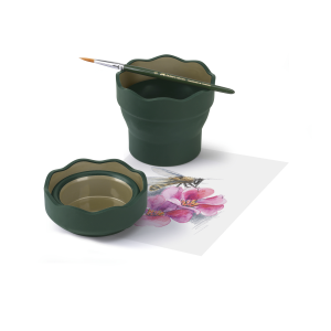 SCODELLINO PER ACQUA VERDE RICHIUDIBILE CLICK & GO FABER CASTELL