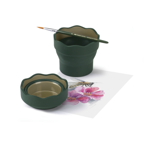 SCODELLINO PER ACQUA VERDE RICHIUDIBILE CLICK & GO FABER CASTELL