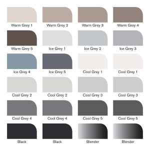 CONFEZIONE IN TESSUTO 24 PENNARELLI A DOPPIA PUNTA PROMARKER GREY AND BLACK WINSOR & NEWTON
