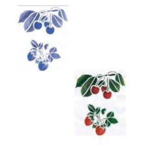 MASCHERA PER STENCIL FANTASIA CILIEGE E FRAGOLE CM 21 X 29,7 EASY