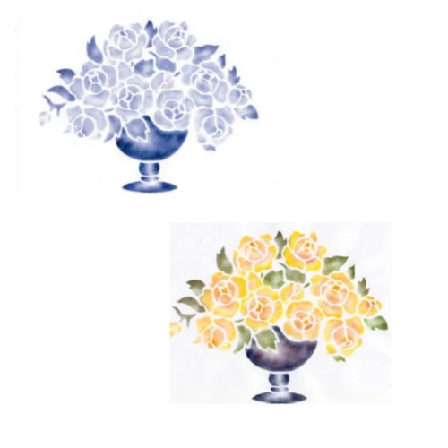 MASCHERA PER STENCIL FANTASIA COPPA DI FIORI CM 21 X 29,7 EASY