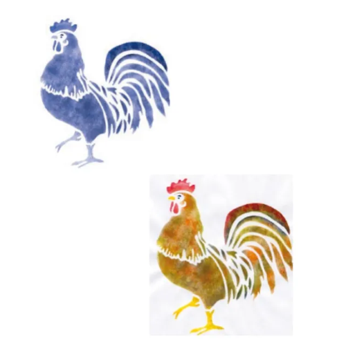 MASCHERA PER STENCIL FANTASIA GALLO CM 21 X 29,7 EASY
