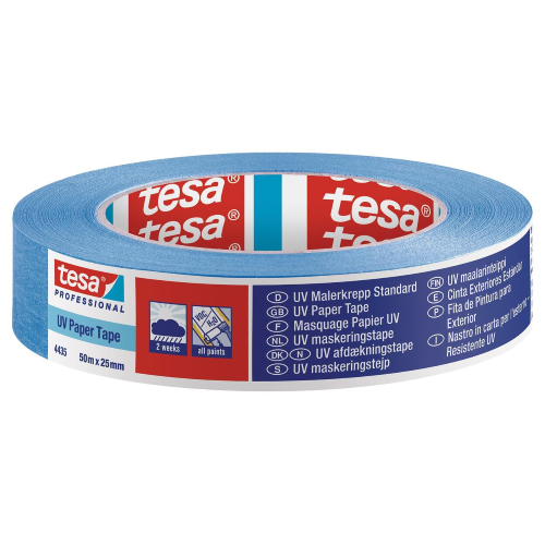 NASTRO DI CARTA SEMICRESPATA PER MASCHERATURA UNIVERSALE ANTI-UV COLORE BLU CM 2,5 X MT 50 TESA