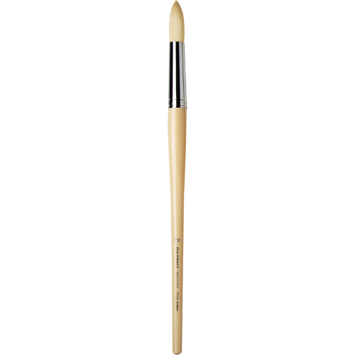PENNELLO TONDO SETOLA BIANCA MANICO LUNGO SERIE 7700 MAESTRO DA VINCI