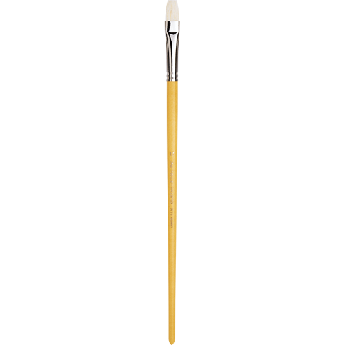 PENNELLO PIATTO SETOLA BIANCA MANICO LUNGO SERIE 7100 MAESTRO DA VINCI
