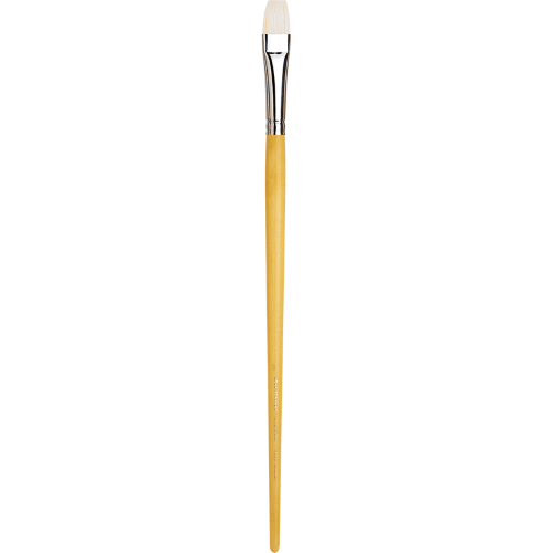 PENNELLO PIATTO SETOLA BIANCA MANICO LUNGO SERIE 7100 MAESTRO DA VINCI