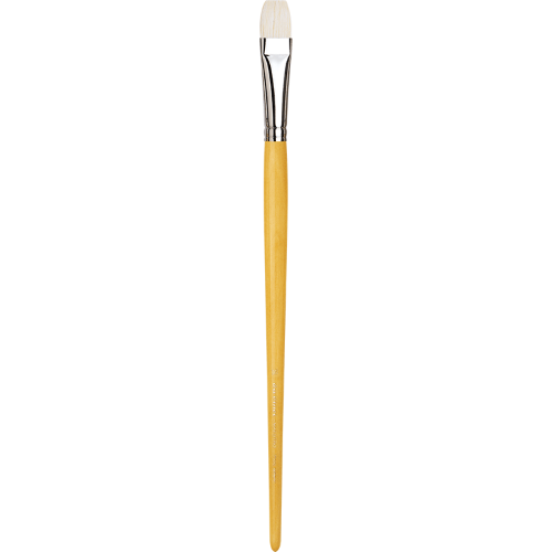 PENNELLO PIATTO SETOLA BIANCA MANICO LUNGO SERIE 7100 MAESTRO DA VINCI