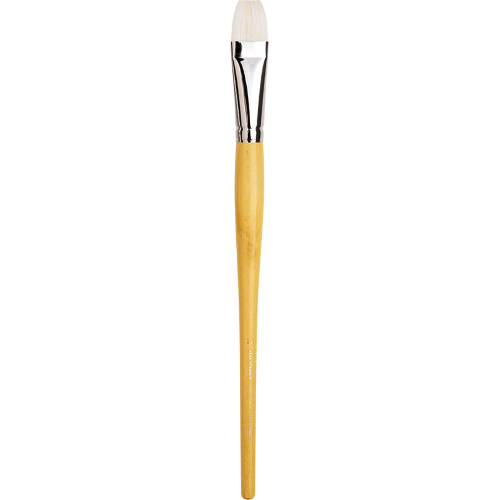 PENNELLO PIATTO SETOLA BIANCA MANICO LUNGO SERIE 7100 MAESTRO DA VINCI