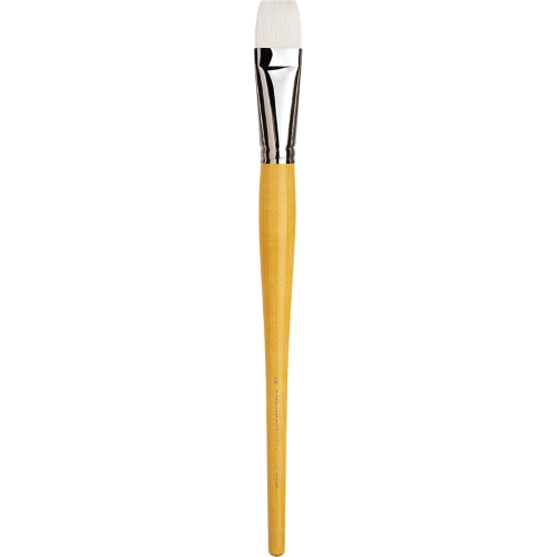 PENNELLO PIATTO SETOLA BIANCA MANICO LUNGO SERIE 7100 MAESTRO DA VINCI