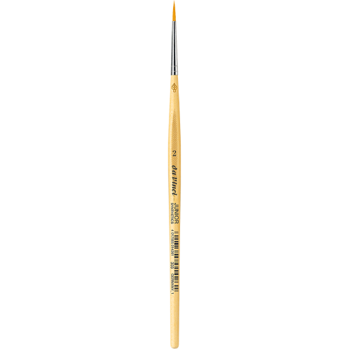 PENNELLO TONDO SINTETICO DORATO MANICO CORTO ANTI ROLLING SERIE 303 JUNIOR SYNTHETICS DA VINCI