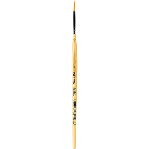PENNELLO TONDO SINTETICO DORATO MANICO CORTO ANTI ROLLING SERIE 303 JUNIOR SYNTHETICS DA VINCI