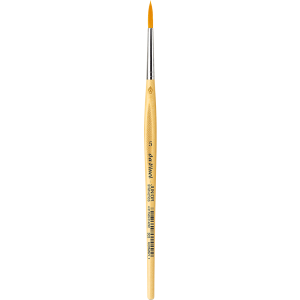 PENNELLO TONDO SINTETICO DORATO MANICO CORTO ANTI ROLLING SERIE 303 JUNIOR SYNTHETICS DA VINCI