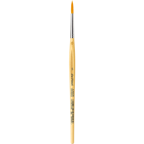 PENNELLO TONDO SINTETICO DORATO MANICO CORTO ANTI ROLLING SERIE 303 JUNIOR SYNTHETICS DA VINCI