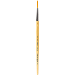 PENNELLO TONDO SINTETICO DORATO MANICO CORTO ANTI ROLLING SERIE 303 JUNIOR SYNTHETICS DA VINCI