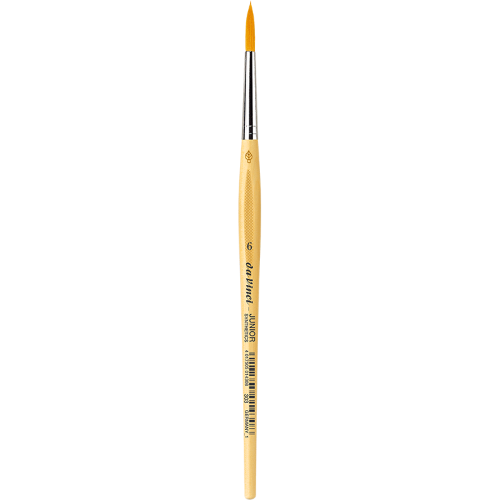 PENNELLO TONDO SINTETICO DORATO MANICO CORTO ANTI ROLLING SERIE 303 JUNIOR SYNTHETICS DA VINCI