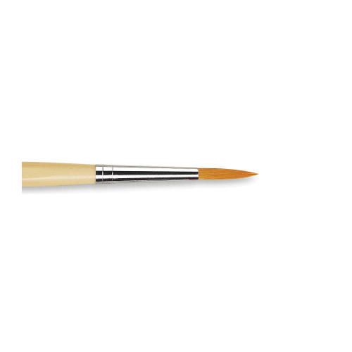 PENNELLO TONDO SINTETICO DORATO MANICO CORTO ANTI ROLLING SERIE 303 JUNIOR SYNTHETICS DA VINCI