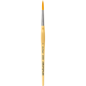 PENNELLO TONDO SINTETICO DORATO MANICO CORTO ANTI ROLLING SERIE 303 JUNIOR SYNTHETICS DA VINCI