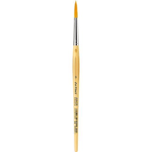 PENNELLO TONDO SINTETICO DORATO MANICO CORTO ANTI ROLLING SERIE 303 JUNIOR SYNTHETICS DA VINCI