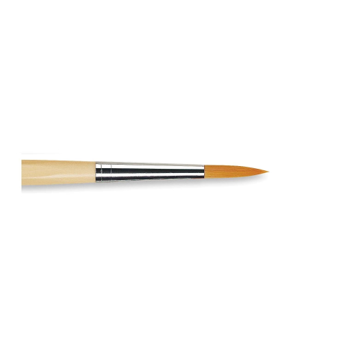 PENNELLO TONDO SINTETICO DORATO MANICO CORTO ANTI ROLLING SERIE 303 JUNIOR SYNTHETICS DA VINCI