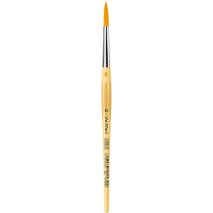 PENNELLO TONDO SINTETICO DORATO MANICO CORTO ANTI ROLLING SERIE 303 JUNIOR SYNTHETICS DA VINCI