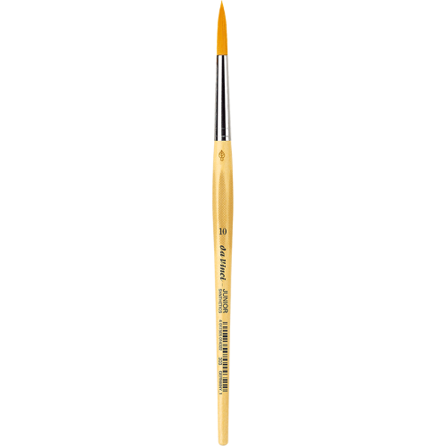PENNELLO TONDO SINTETICO DORATO MANICO CORTO ANTI ROLLING SERIE 303 JUNIOR SYNTHETICS DA VINCI
