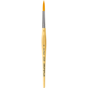 PENNELLO TONDO SINTETICO DORATO MANICO CORTO ANTI ROLLING SERIE 303 JUNIOR SYNTHETICS DA VINCI