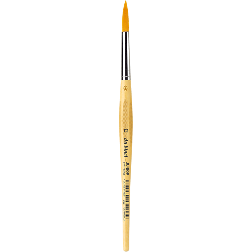 PENNELLO TONDO SINTETICO DORATO MANICO CORTO ANTI ROLLING SERIE 303 JUNIOR SYNTHETICS DA VINCI